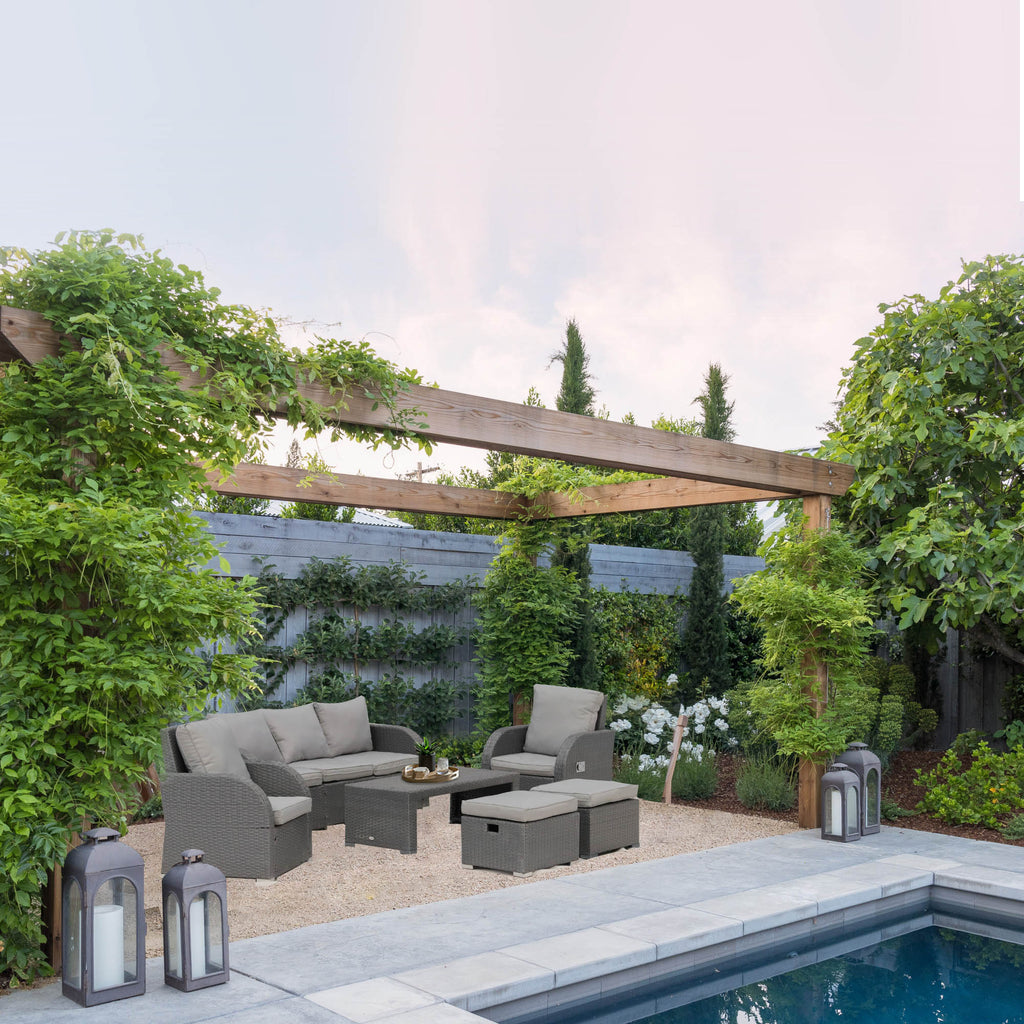 6-Piece Outdoor Wicker PE Rattan Sectional Sofa Set G38798