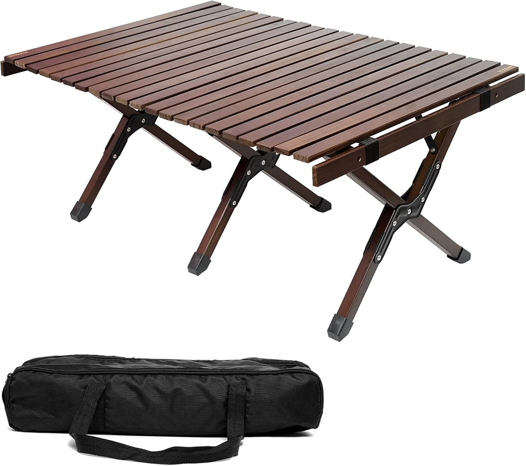 Portable Folding Wooden Camping Table with Carry Bag N231