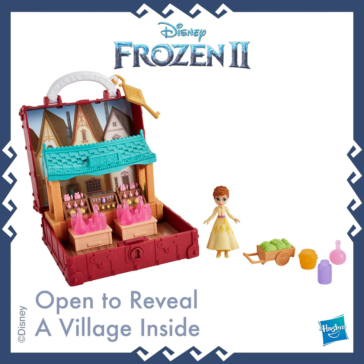 Frozen 2 Portable Pop-up Village Playset with Anna Doll M560356
