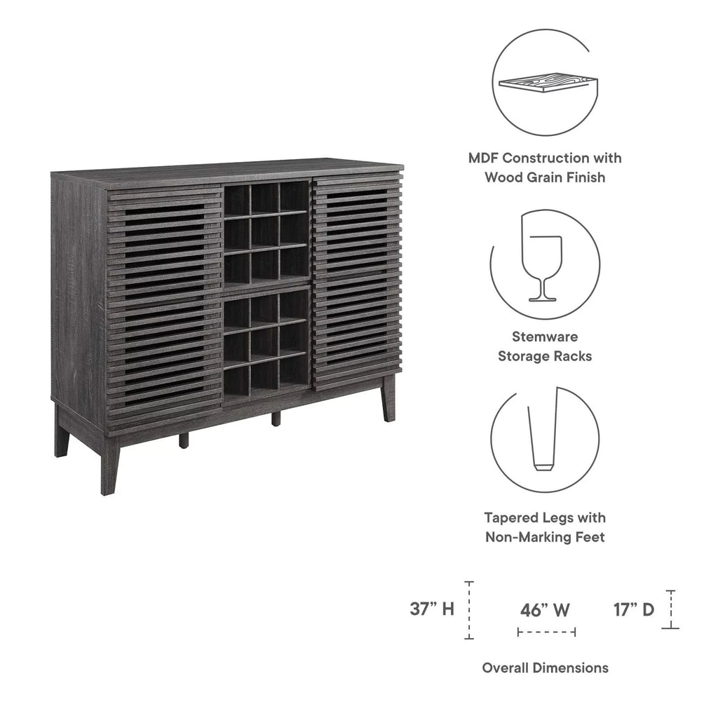 Charcoal Bar Cabinet H24149