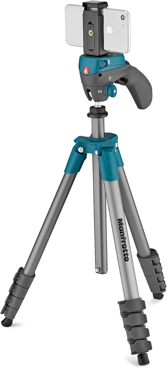 Compact Light Aluminum 4-Section Tripod Kit with Ball Head, Black, Pack of 2 M58149