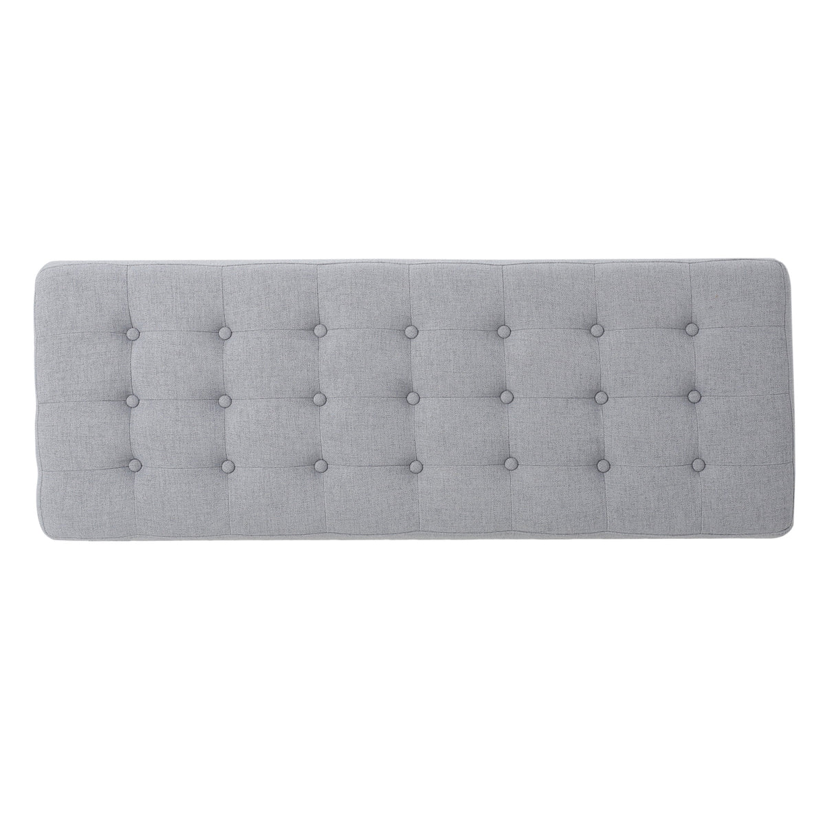 Light Grey Tufted Fabric Bench U226474