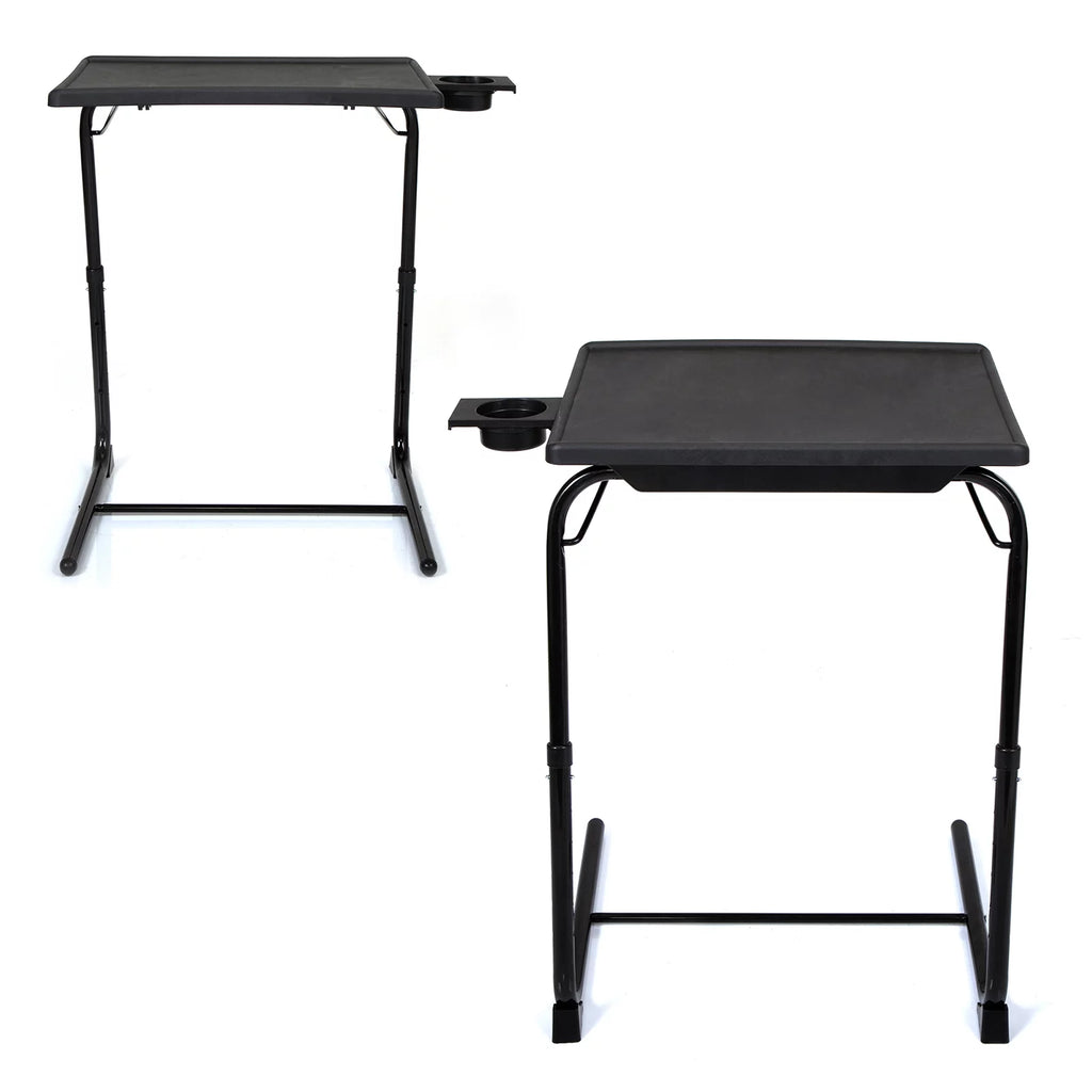 Set of 2 Black Adjustable Computer Table B58928