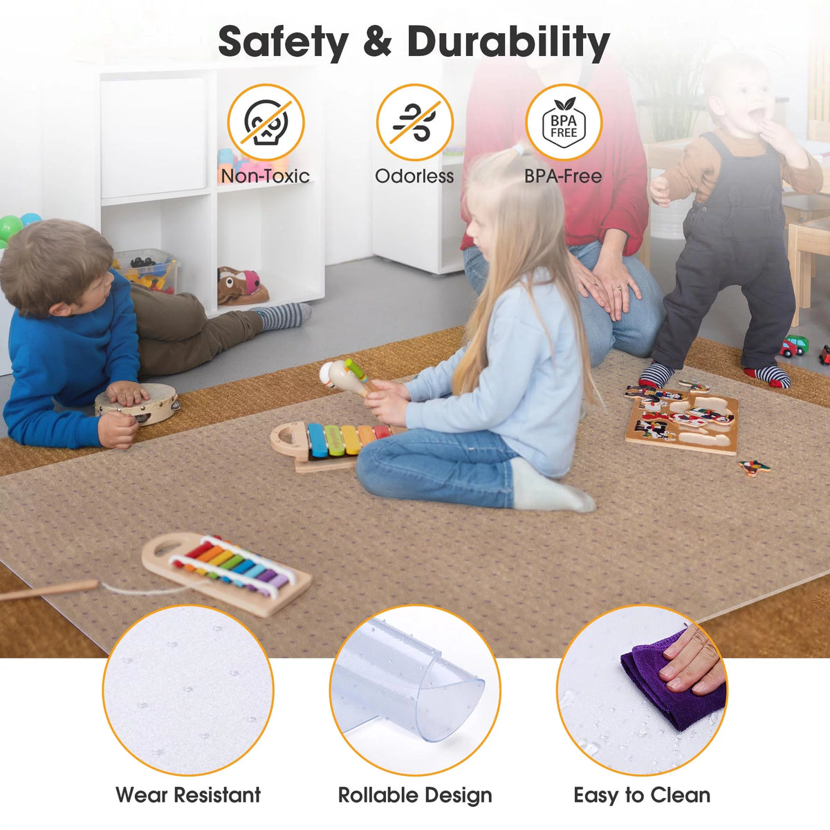 PVC Floor Mats 60"x46" 2 Pack L724426