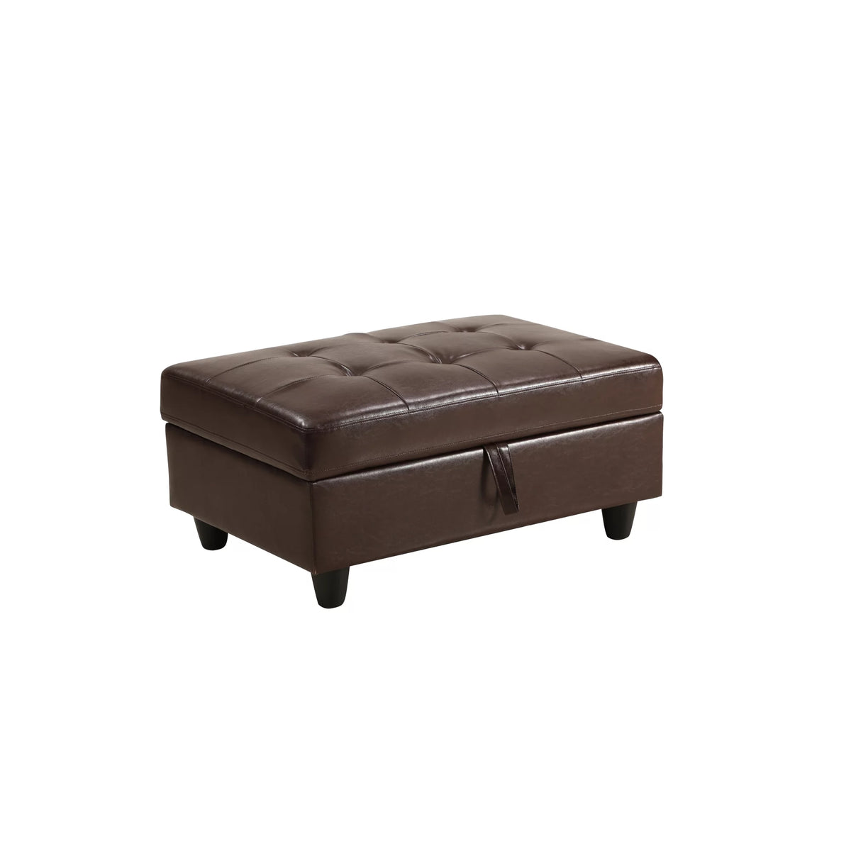 Brown Faux Leather 3 Pc Sectional Sofa Set T134