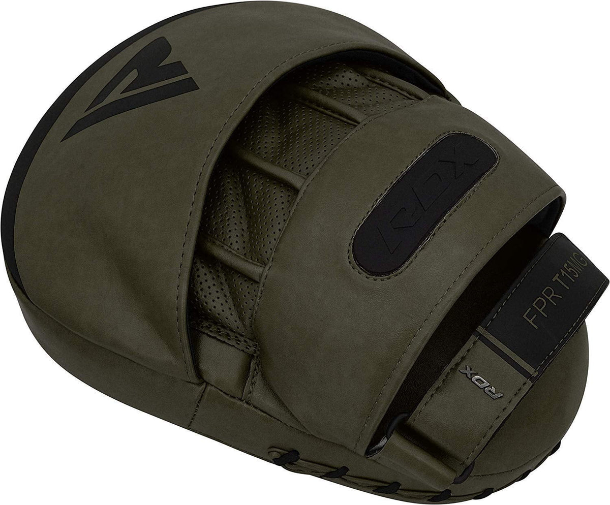 Matte Green Leather Boxing Focus Mitts G100901