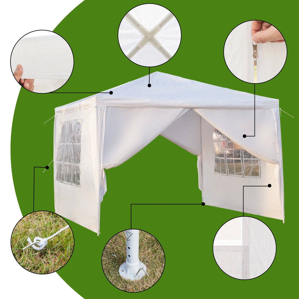 10' x 10' Canopy Party Tent with 4 Sidewalls L553