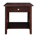 Espresso Wooden Nightstand with USB Ports and One Drawer P35859