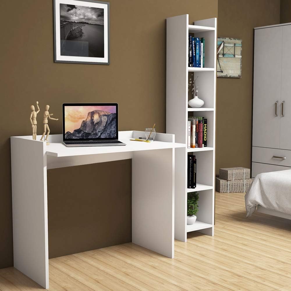White Solid Wood Writing Desk (56 Length) T32092