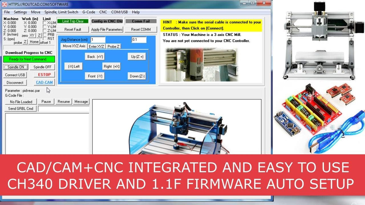 CNC Mill Software with Tutorial Videos, Pack of 2 Q121