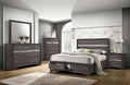 Gray Queen Size Solid Wood Bedroom Furniture 4pc Set P2226
