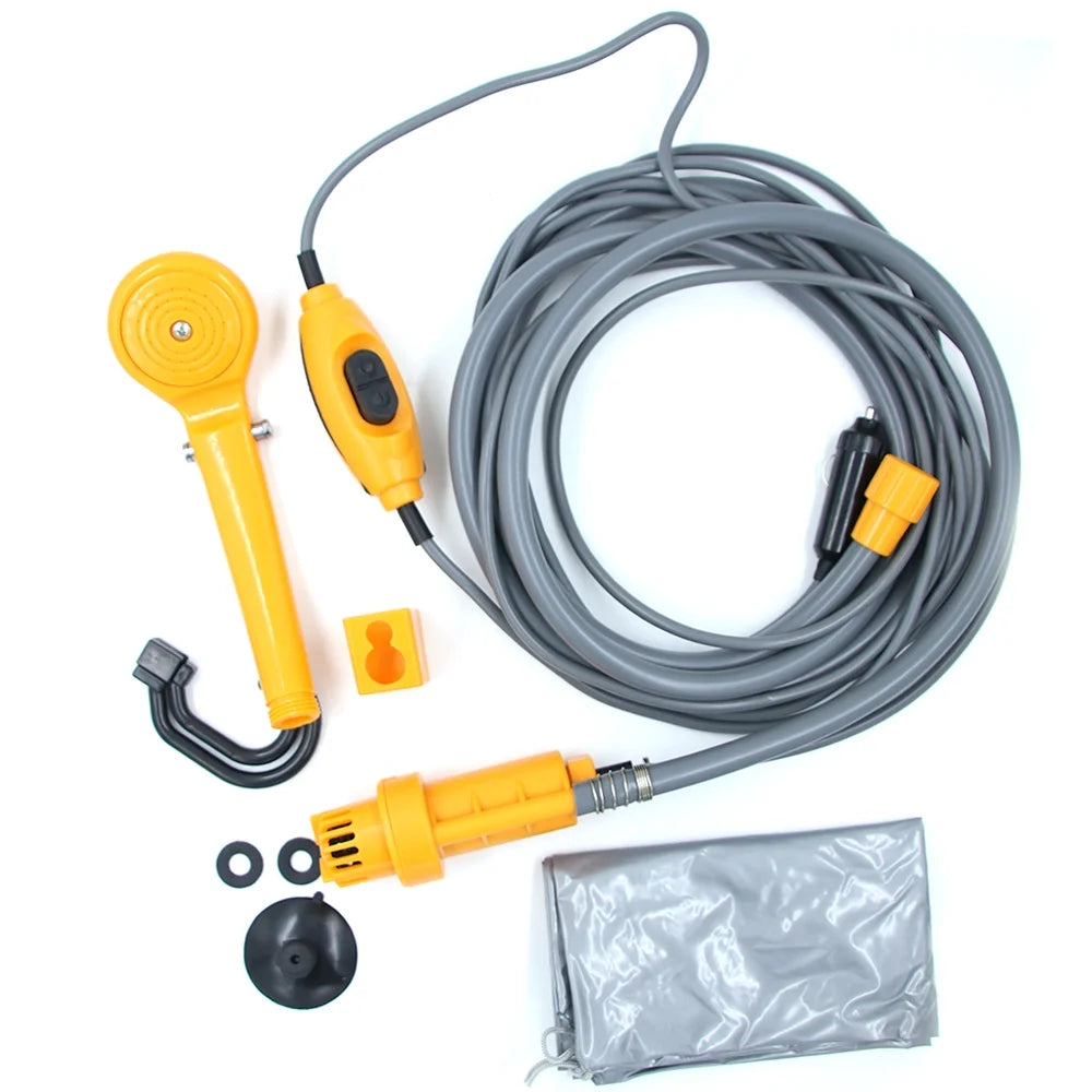 Portable Shower Kit with Pump, 6 Meter Cable, Max 2.5L Per Minute Q82442