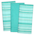 Set of 3 Aqua Blue and White Rectangular Dishtowels 18” x 28” L450520