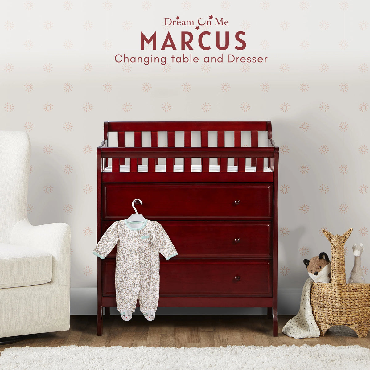 Cherry Changing Table And Dresser I9521