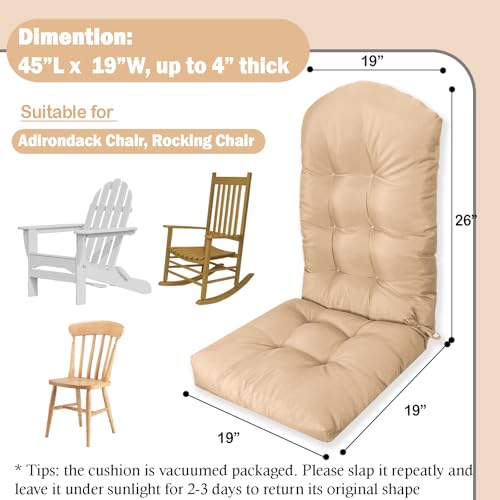 Adirondack Chair Cushion, Indoor/Outdoor Rocking Chair Cushion PP Cotton J33119
