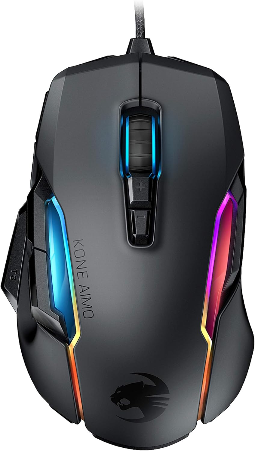PC Gaming Mouse, Optical, RGB Backlit, 23 Programmable Keys, Black O2656