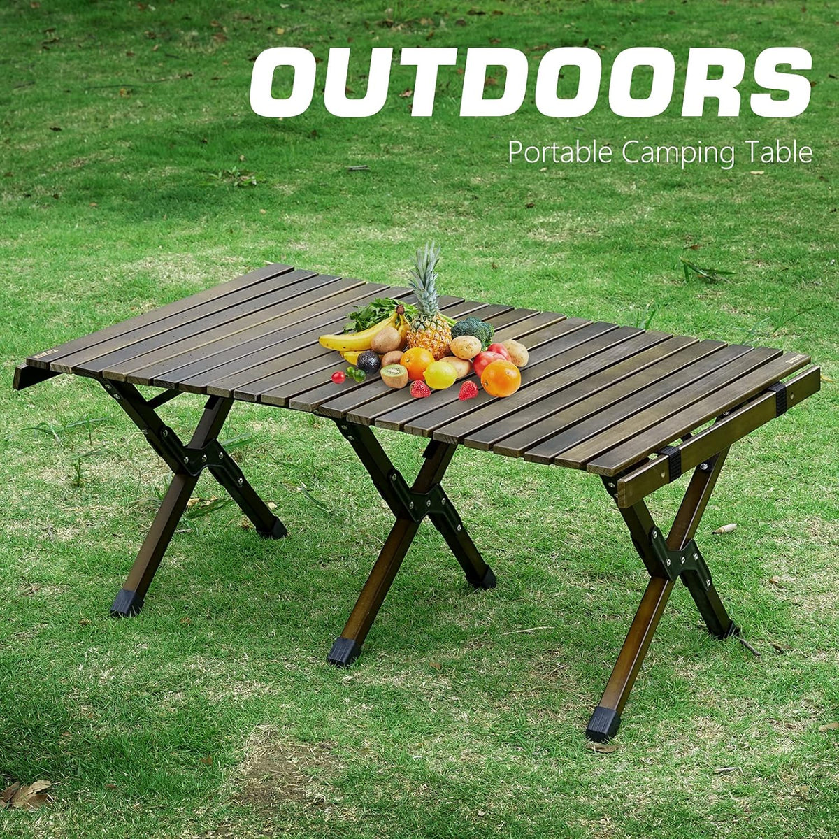 Portable Folding Wooden Camping Table with Carry Bag N231