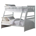 White Twin Over Full Wood Bunk Bed D8262