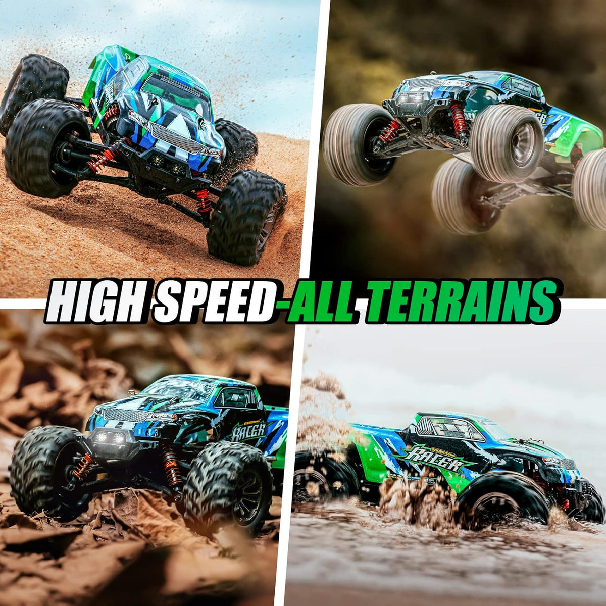 RC Cars 4WD Offroad Waterproof with 2 Batteries S392844
