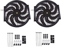 2 Set 12 inch Universal Electric Condenser Radiator Slim Cooling Fan M865