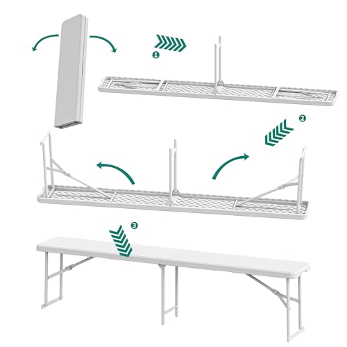 Blue HDPE Garden Bench J5866
