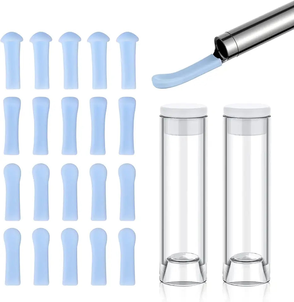 Ear Wax Removal Kit with 8 Pcs Set and 20 Pcs Silicone Replacement Tips R508839