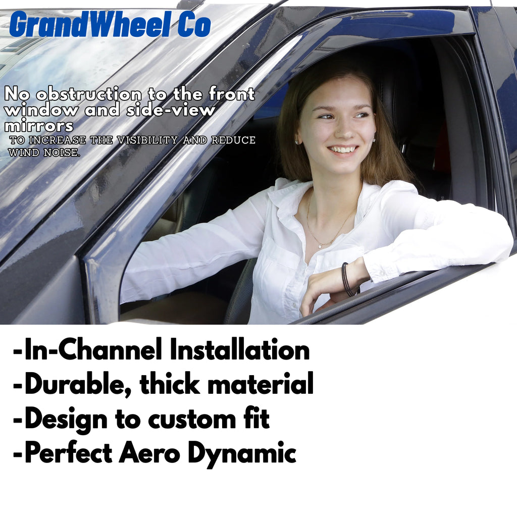 Smoke Tinted in-Channel Side Window Vent Visor Deflectors Rain Guards 4 pcs O970