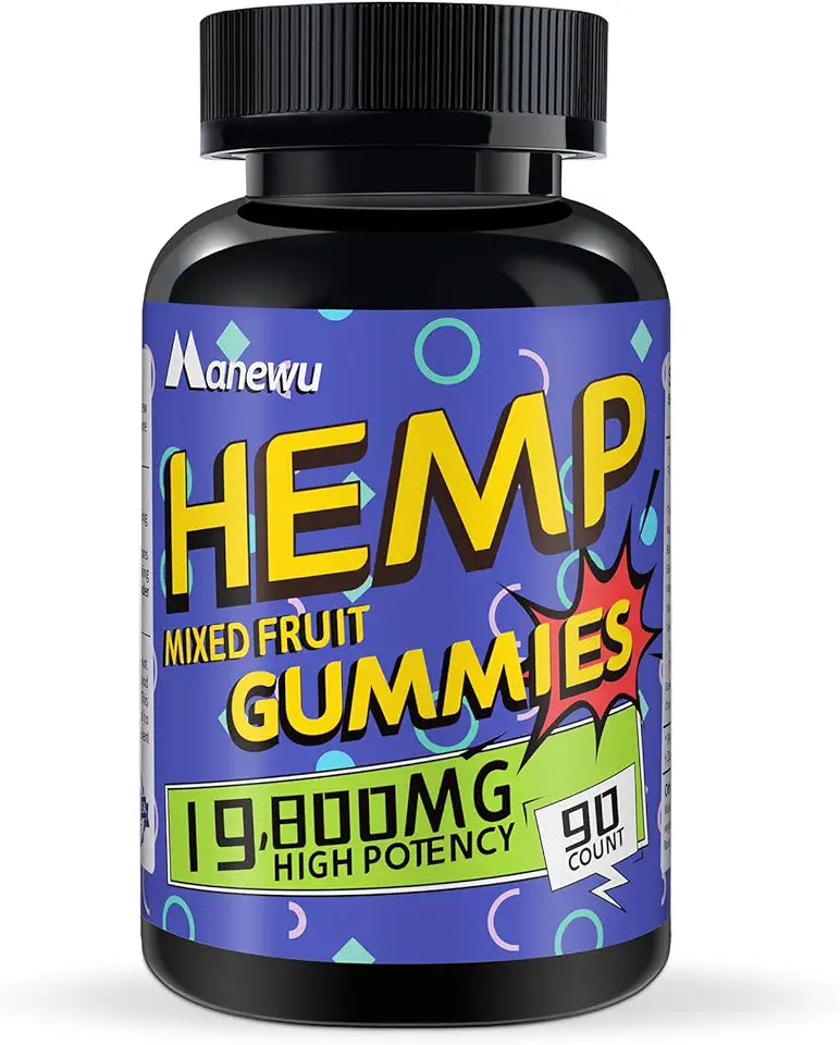 High Potency Organic Hemp Oil Extract Vegan Non-GMO Gummies C745539