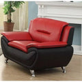 Black/Red Upholstery Club Chair Z2351