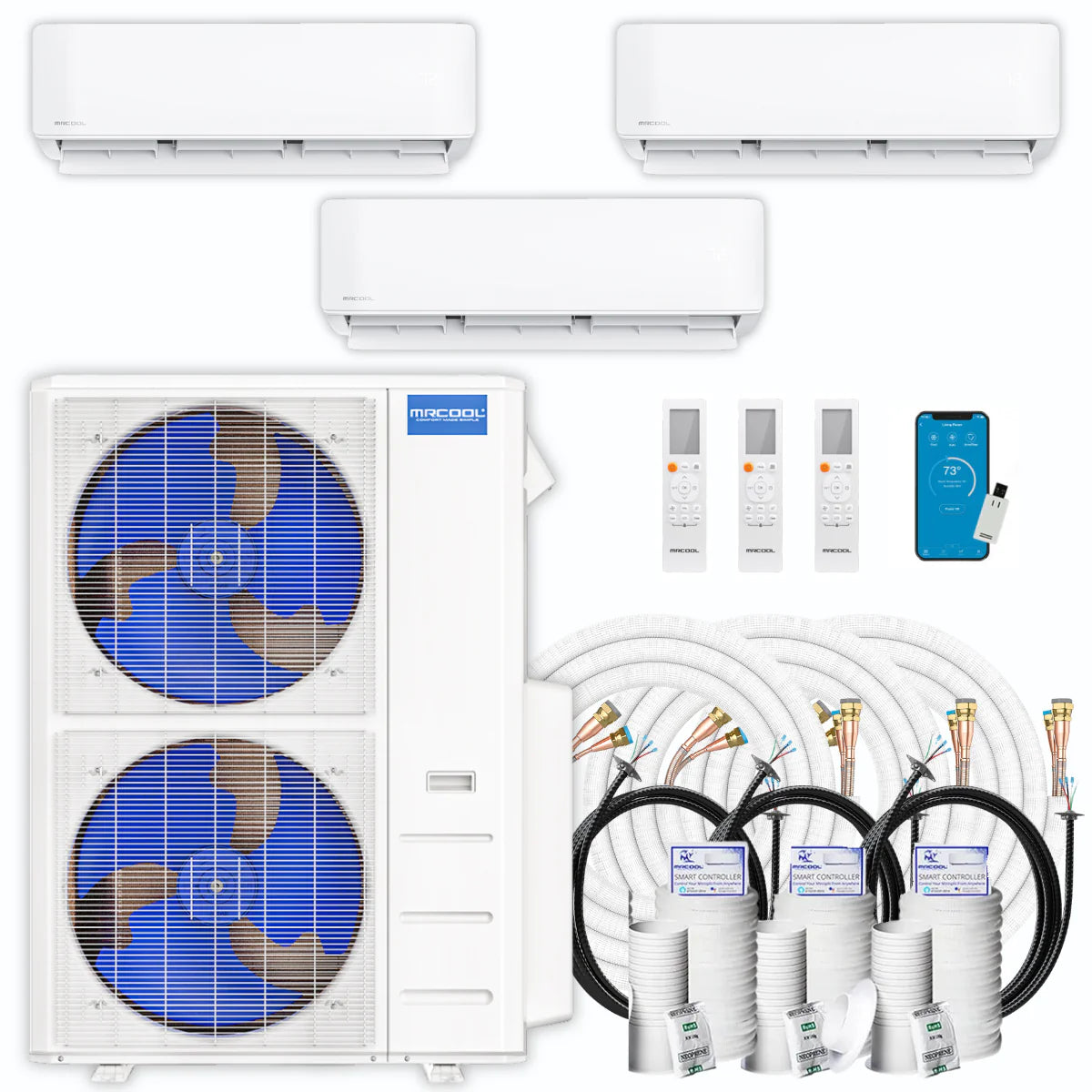 45,000 BTU 3 Zone Ductless Mini Split Air Conditioner and Heat Pump D489056