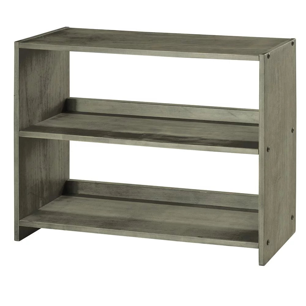 Antique Grey Finish Louver Small Bookcase Q456545