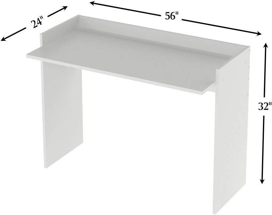 White Solid Wood Writing Desk (56 Length) T32092