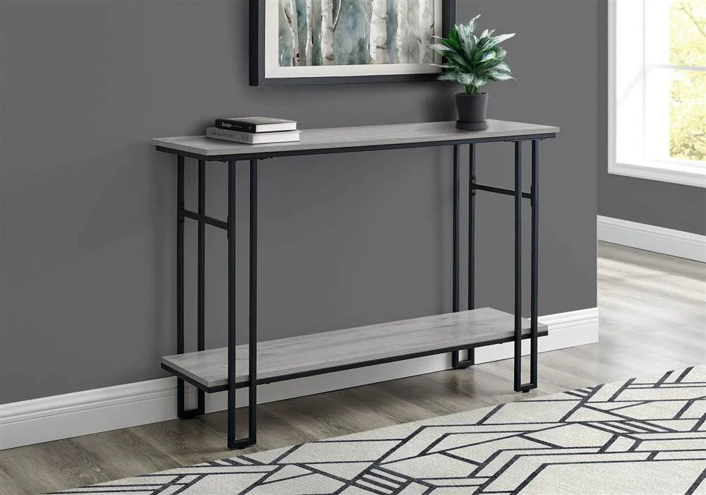 Narrow Grey Metal Accent Table G182