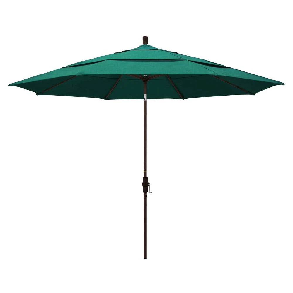 11 ft. Bronze Aluminum Patio Umbrella with Crank Lift K5110