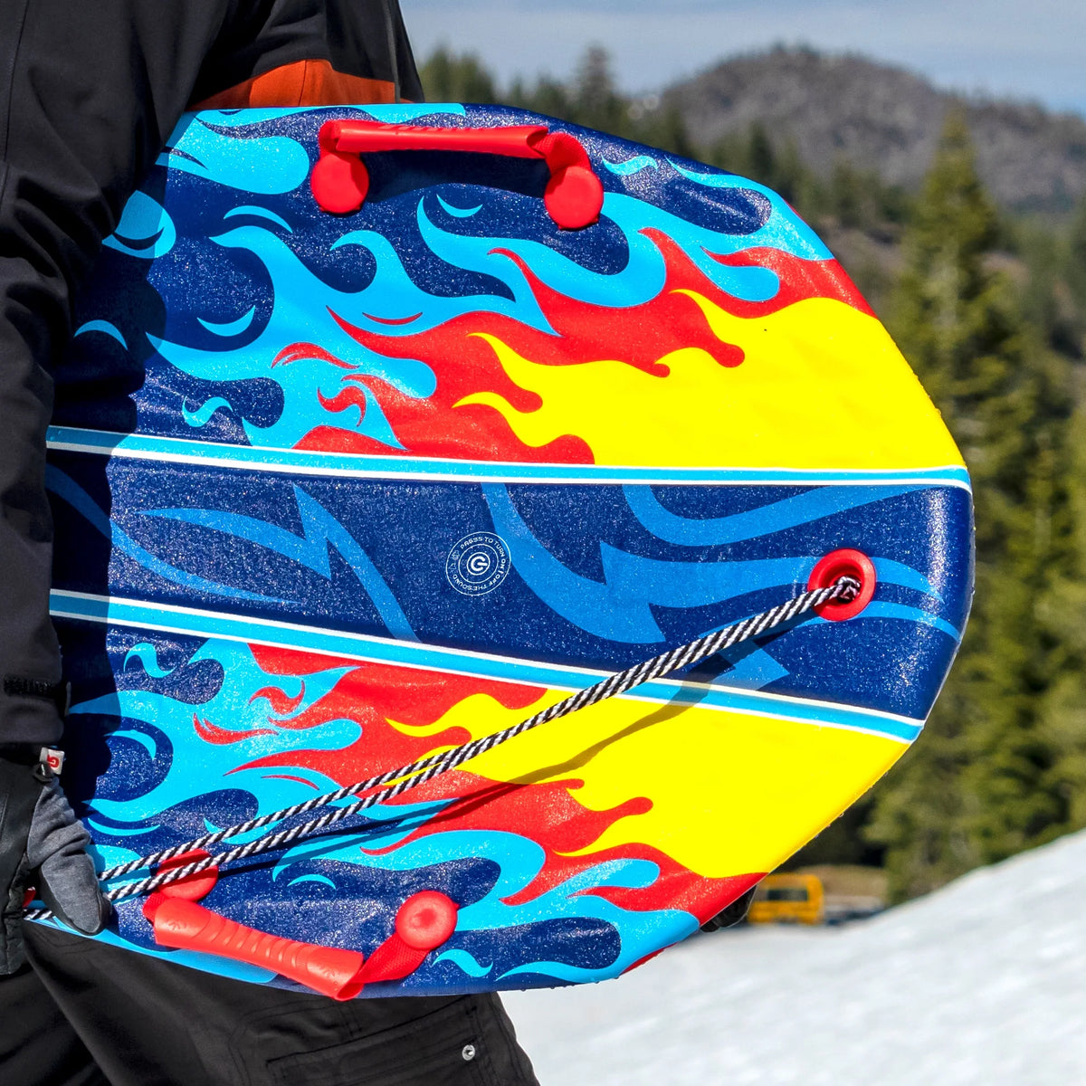 Blue Foam Snow Sled with Sound Effect 2-Pack with Tow Rope and Handles L88418