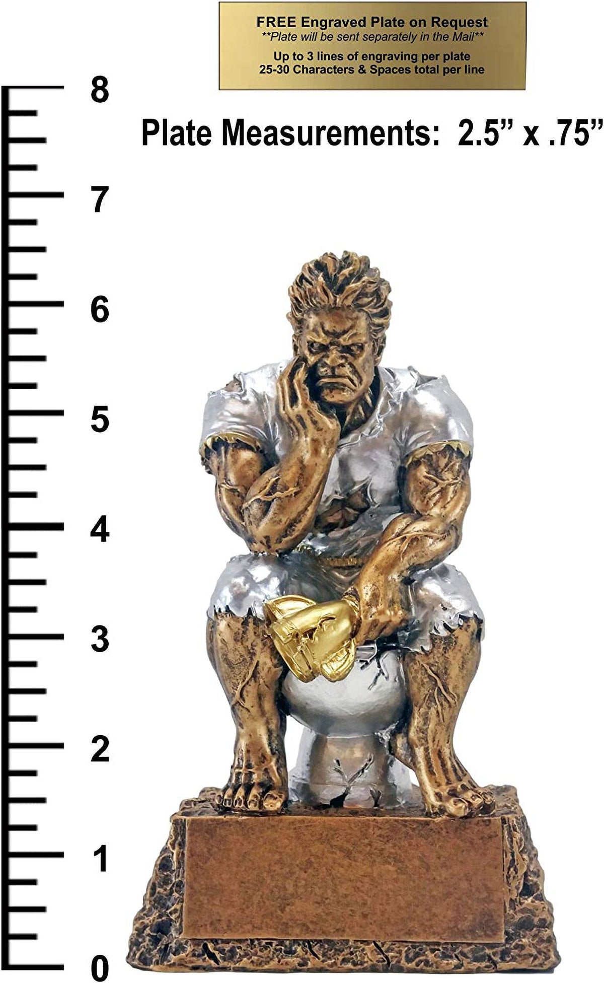 6.75 Inch Tall Toilet Bowl Trophy X3883