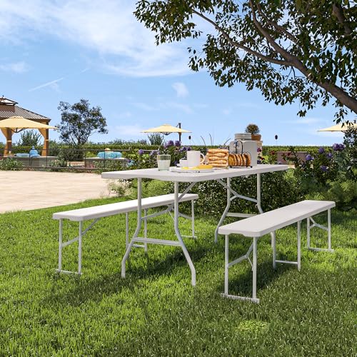Blue HDPE Garden Bench J5866