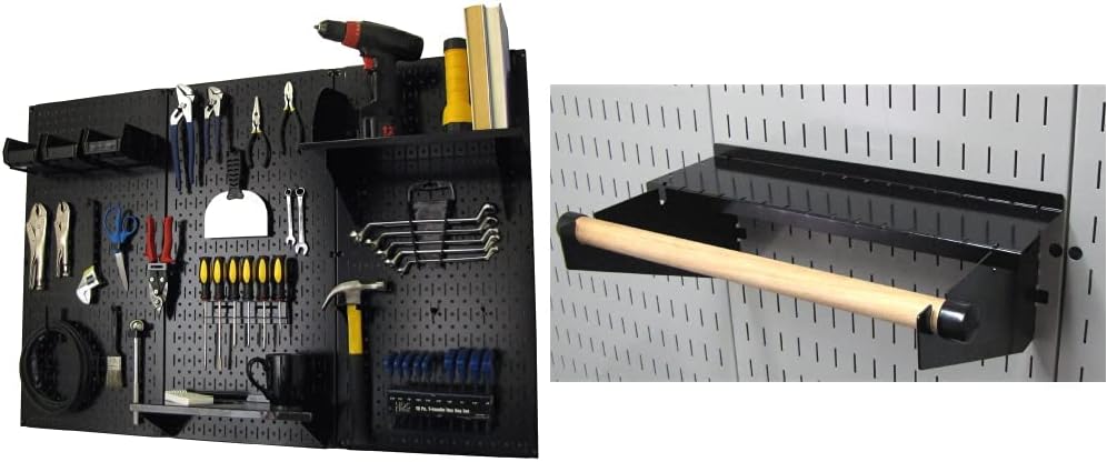 4 ft. Metal Pegboard Standard Tool Storage Kit with Blue Toolboard and Black Accessories T769483