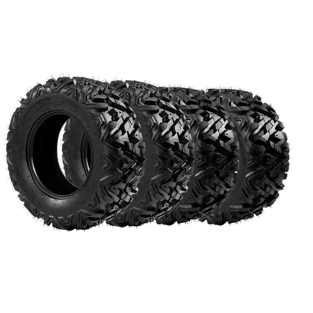 Set of 4 All Terrain ATV UTV Tires, 25x8-12 Front & 25x10-12 Rear, Tubeless C4773
