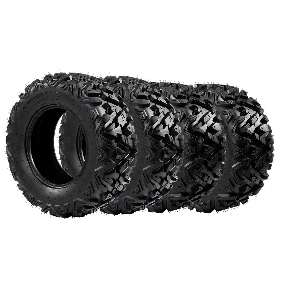Set of 4 All Terrain ATV UTV Tires, 25x8-12 Front & 25x10-12 Rear, Tubeless C4773