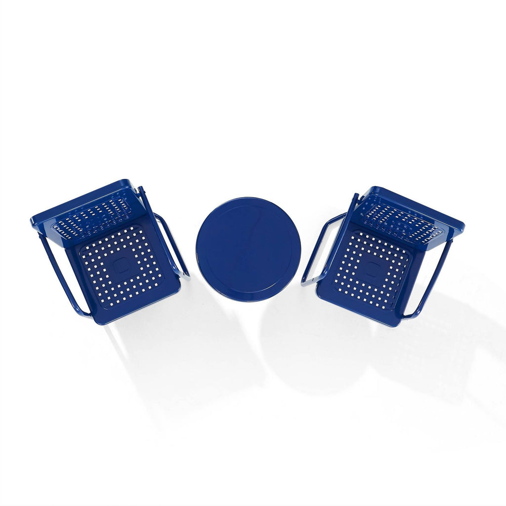 Navy 3-Piece Metal Patio Conversation Set R948840