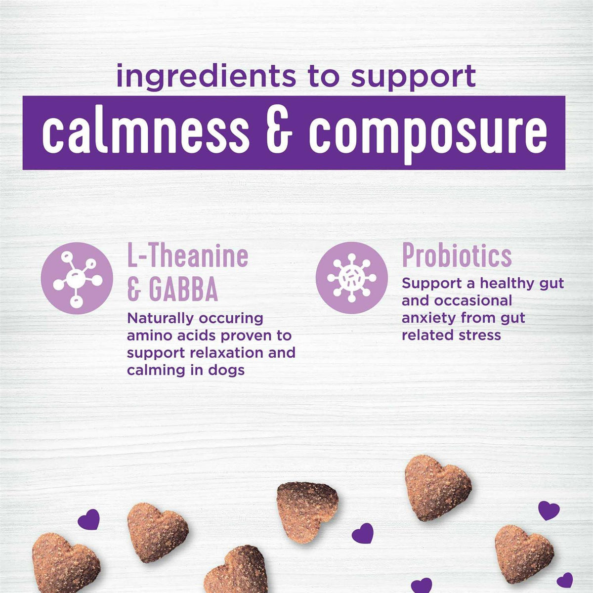 Cheese Flavored Soft Chews Calming Supplements for Dogs N86287