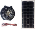 50-Watt 12 Plastic Fan with 10 Metal Blade Solar Fan U14946