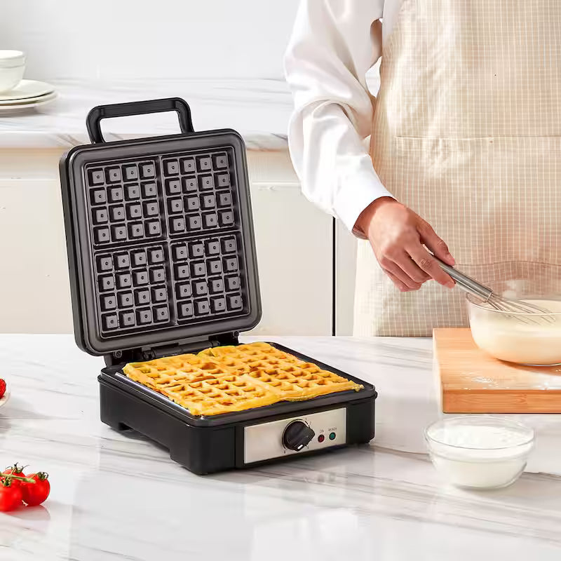 1200-Watts Non-Stick Stainless Steel Waffle Maker H407
