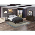 3 Pc Bedroom Set with Platform Bed Mirror and 6 Drawer Dresser A817