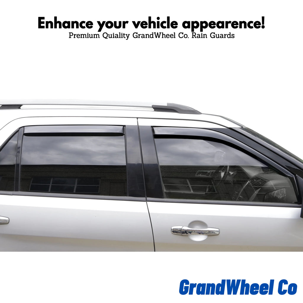 Smoke Tinted in-Channel Side Window Vent Visor Deflectors Rain Guards 4 pcs O970