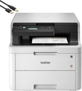 Compact Digital LED Color All-in-One Printer with Flatbed Copy & Scan, Wireless Duplex Printing J7738