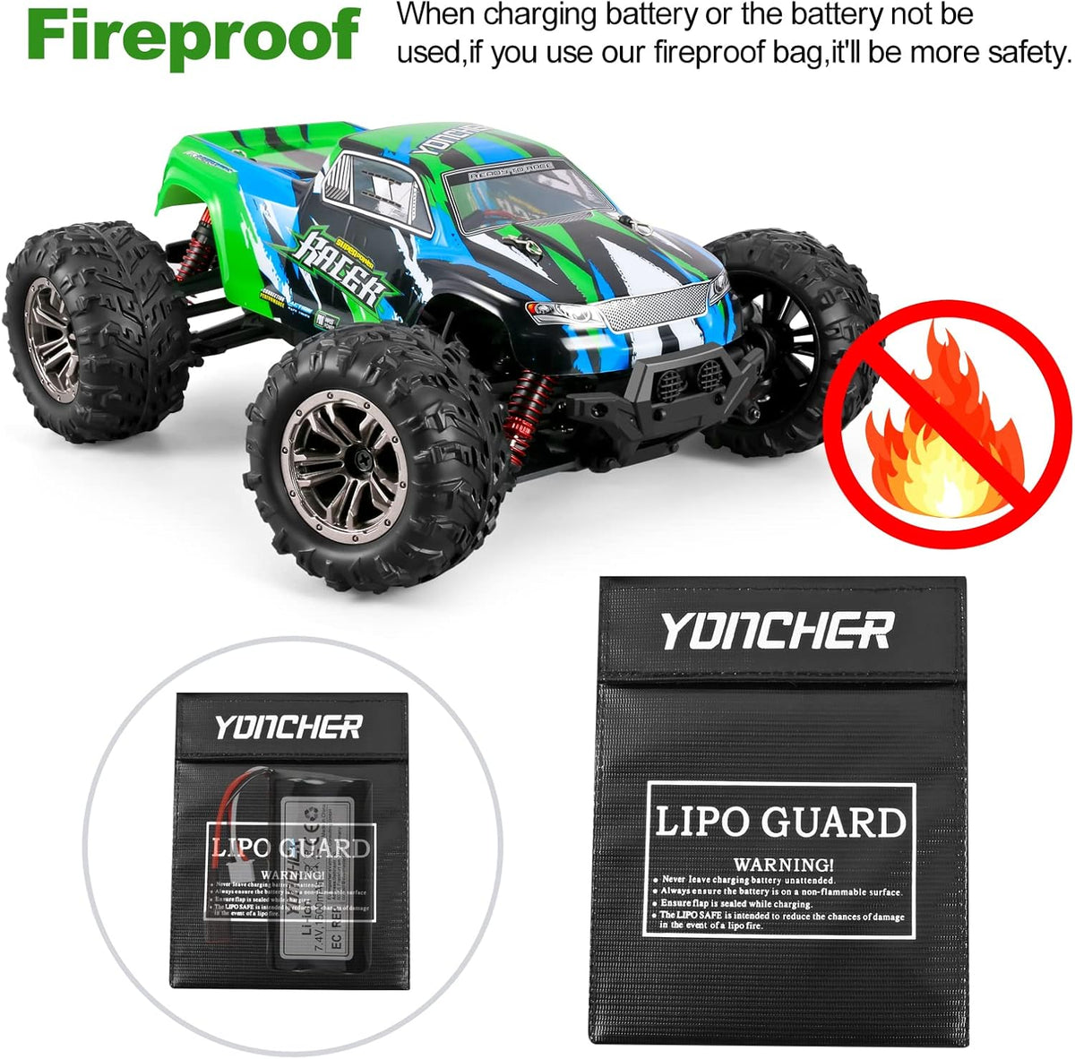 RC Cars 4WD Offroad Waterproof with 2 Batteries S392844