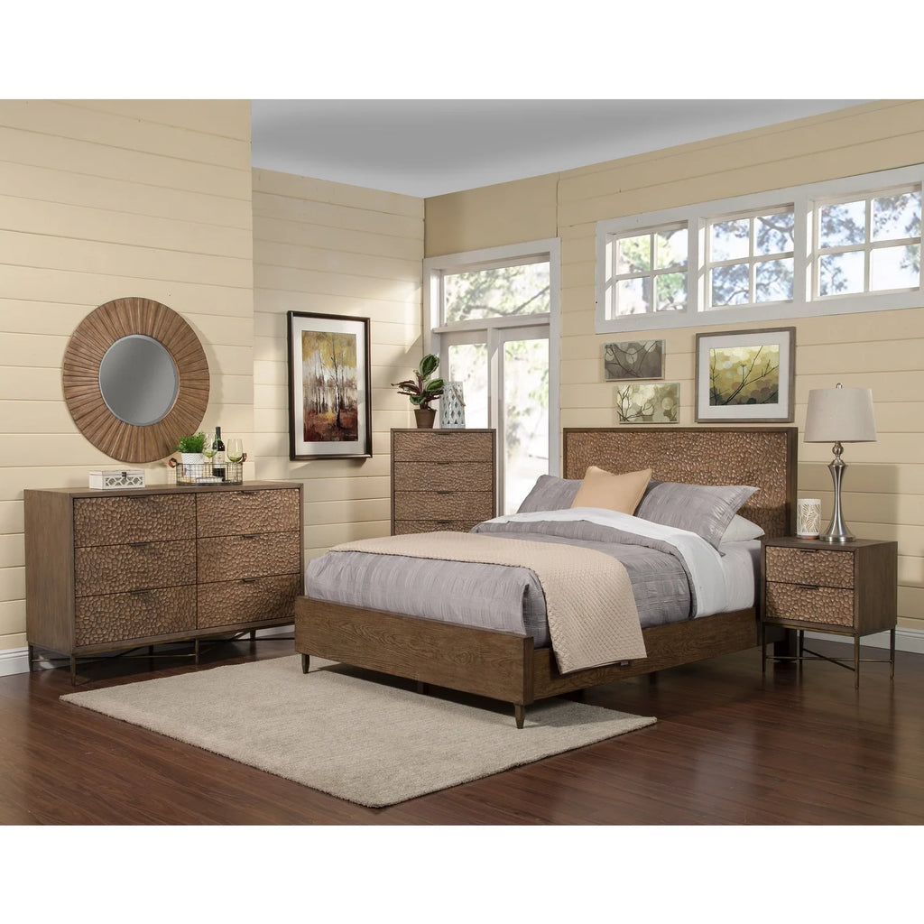 Brown Queen Panel Bed W50373