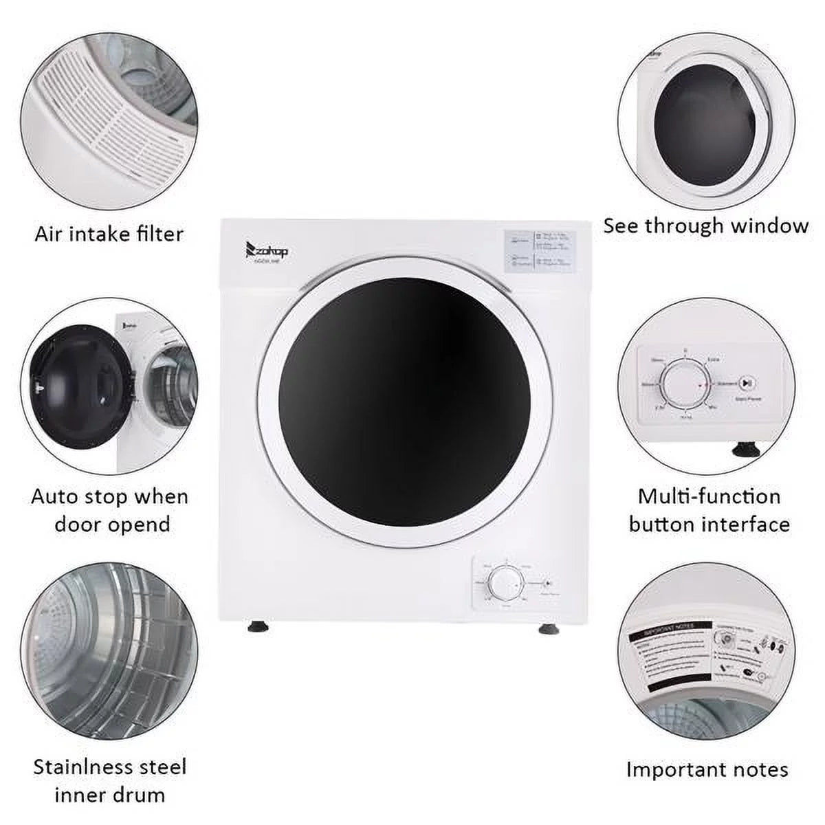 Cotton-White 5.5kg Drum Dryer G5181
